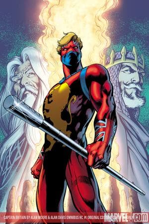 CAPTAIN BRITAIN BY ALAN MOORE & ALAN DAVIS OMNIBUS HC ORIGINAL COSTUME COVER [DM ONLY] (Hardcover)