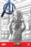 Avengers a.I. (2013) #4 (Castellani Lego Sketch Variant) cover
