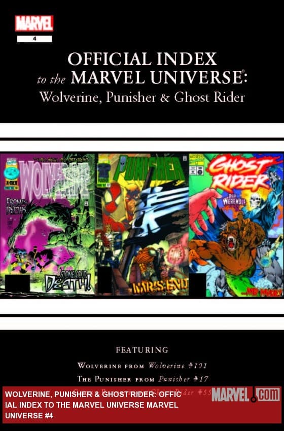 Wolverine, Punisher & Ghost Rider: Official Index to the Marvel Universe (2011) #4