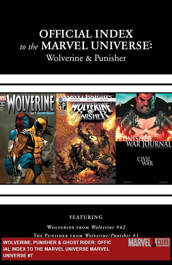 Wolverine, Punisher & Ghost Rider: Official Index to the Marvel Universe (2011) #7
