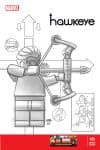 Hawkeye (2012) #15 (Castellani Lego Sketch Variant) cover