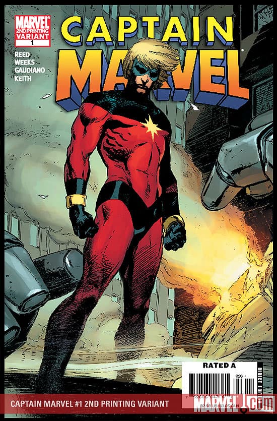 Captain Marvel (2008) #1 (2ND PRINTING VARIANT)