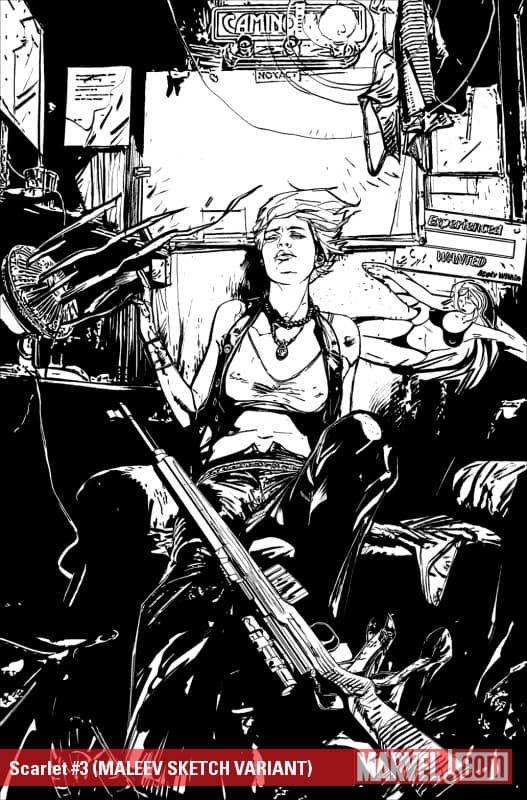 Scarlet (2010) #3 (MALEEV SKETCH VARIANT)