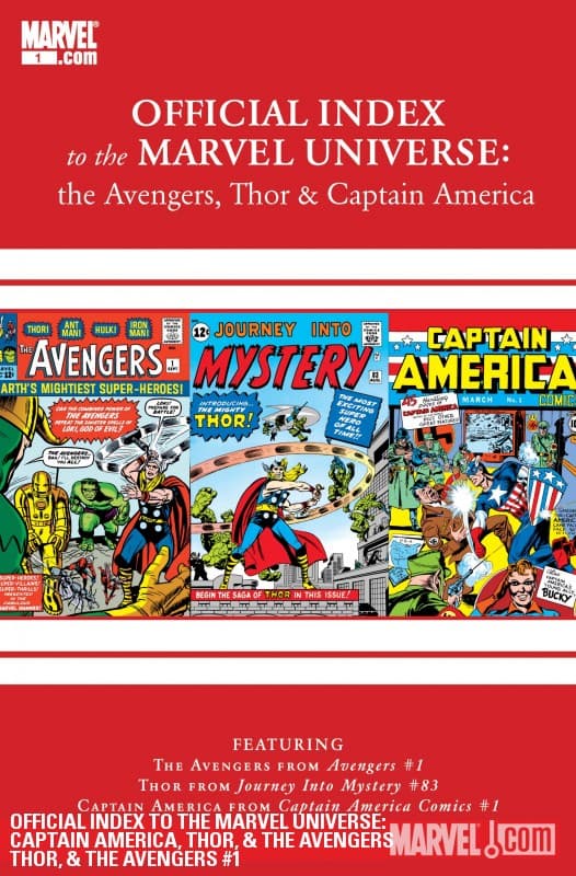 Avengers, Thor & Captain America: Official Index to the Marvel Universe (2010) #1