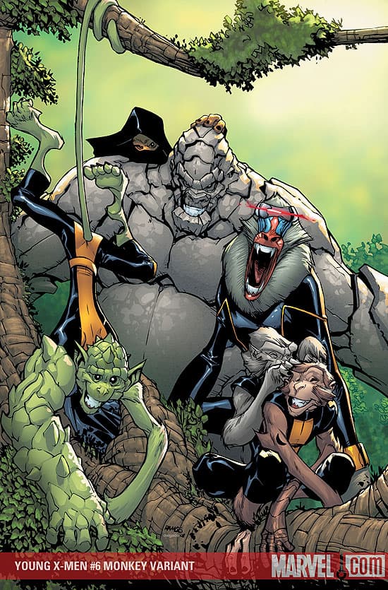 Young X-Men (2008) #6 (MONKEY VARIANT (1 FOR 10))