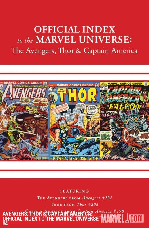 Avengers, Thor & Captain America: Official Index to the Marvel Universe (2010) #4