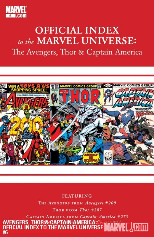 Avengers, Thor & Captain America: Official Index to the Marvel Universe (2010) #6