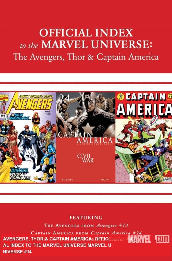 Avengers, Thor & Captain America: Official Index to the Marvel Universe (2011) #14