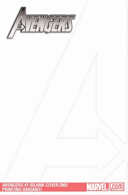 Avengers (2010) #1 (BLANK COVER 2ND PRINTING VARIANT)